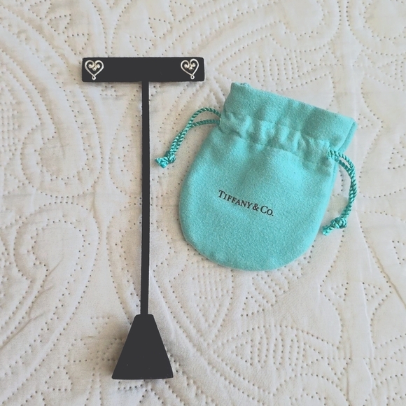 Tiffany & Co. Silver Heart Earrings Authentic